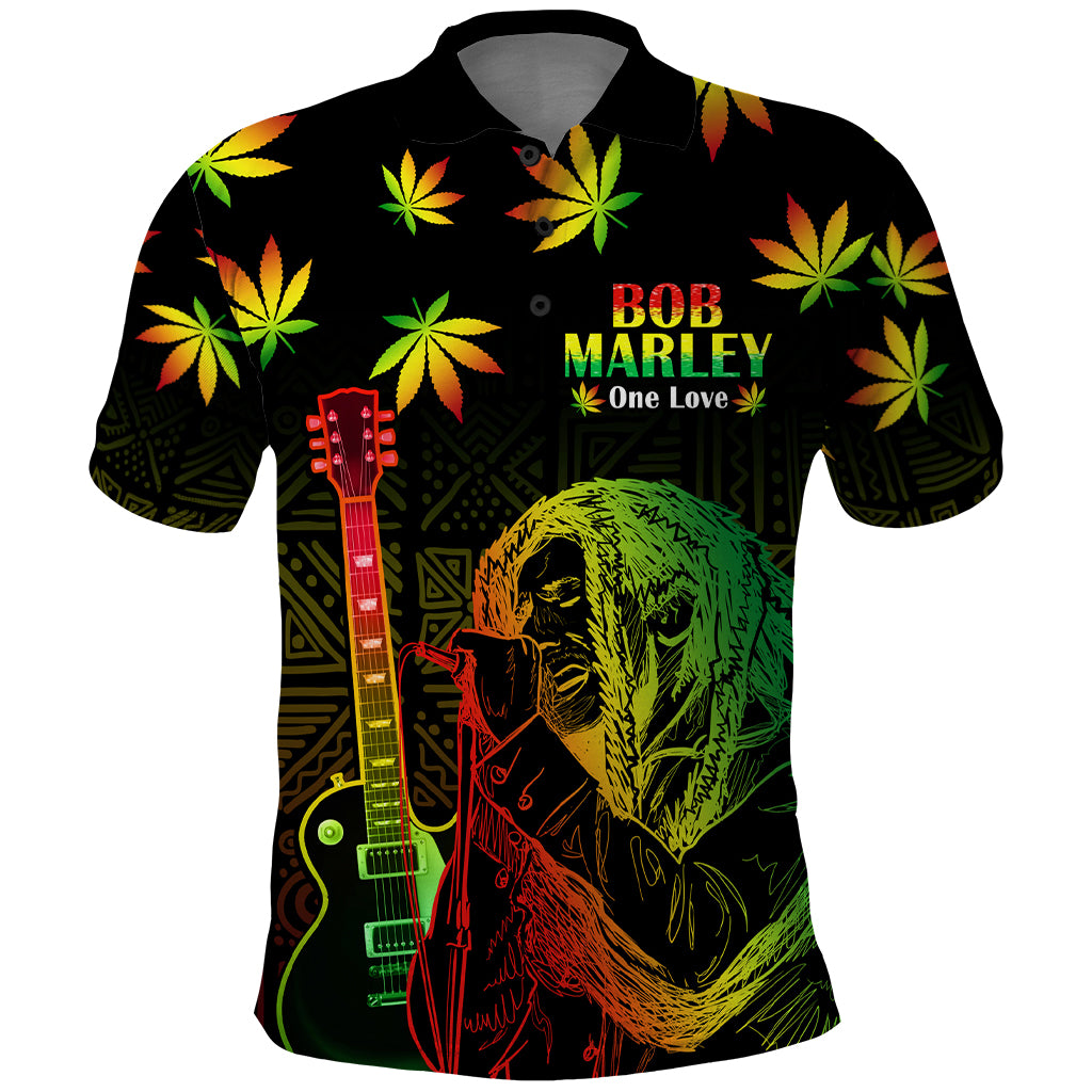 Jamaica Legend Bob Day Polo Shirt One Love Jamaican Reggae African Pattern - Wonder Print Shop