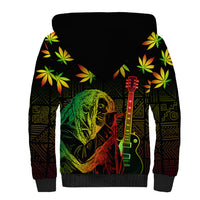Jamaica Legend Bob Day Sherpa Hoodie One Love Jamaican Reggae African Pattern - Wonder Print Shop