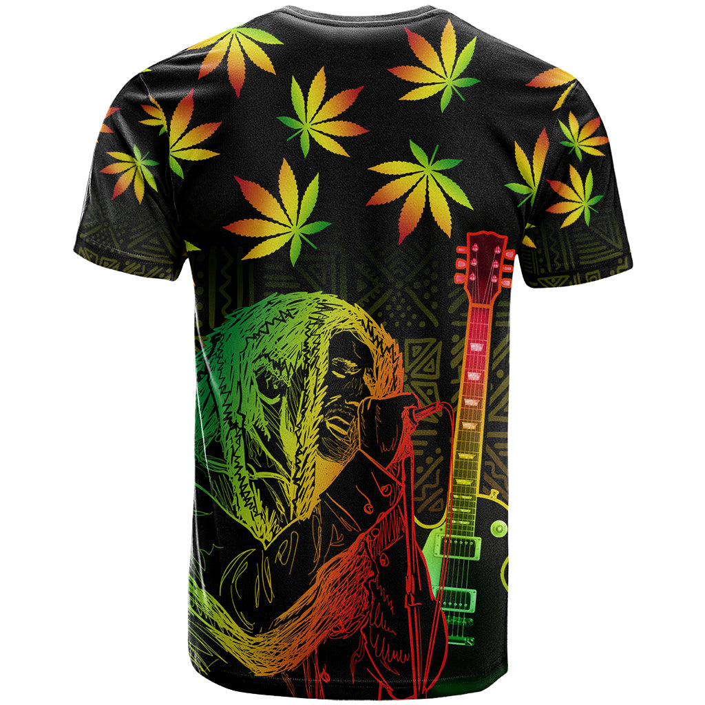 Jamaica Legend Bob Day T Shirt One Love Jamaican Reggae African Pattern - Wonder Print Shop