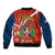 Dominican Republic Independence Day Bomber Jacket Coat Of Arms With Bayahibe Rose