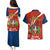 Dominican Republic Independence Day Couples Matching Puletasi and Hawaiian Shirt Coat Of Arms With Bayahibe Rose