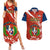 Dominican Republic Independence Day Couples Matching Summer Maxi Dress and Hawaiian Shirt Coat Of Arms With Bayahibe Rose