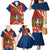 Dominican Republic Independence Day Family Matching Mermaid Dress and Hawaiian Shirt Coat Of Arms With Bayahibe Rose - Wonder Print Shop