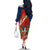 Dominican Republic Independence Day Family Matching Off Shoulder Long Sleeve Dress and Hawaiian Shirt Coat Of Arms With Bayahibe Rose - Wonder Print Shop