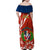 Dominican Republic Independence Day Family Matching Off Shoulder Maxi Dress and Hawaiian Shirt Coat Of Arms With Bayahibe Rose - Wonder Print Shop