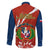 Dominican Republic Independence Day Family Matching Puletasi and Hawaiian Shirt Coat Of Arms With Bayahibe Rose