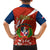 Dominican Republic Independence Day Family Matching Summer Maxi Dress and Hawaiian Shirt Coat Of Arms With Bayahibe Rose