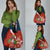 Dominican Republic Independence Day Grocery Bag Coat Of Arms With Bayahibe Rose