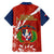 Dominican Republic Independence Day Hawaiian Shirt Coat Of Arms With Bayahibe Rose - Wonder Print Shop