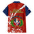 Dominican Republic Independence Day Hawaiian Shirt Coat Of Arms With Bayahibe Rose