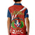 Dominican Republic Independence Day Kid Polo Shirt Coat Of Arms With Bayahibe Rose