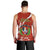 Dominican Republic Independence Day Men Tank Top Coat Of Arms With Bayahibe Rose