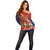 Dominican Republic Independence Day Off Shoulder Sweater Coat Of Arms With Bayahibe Rose - Wonder Print Shop