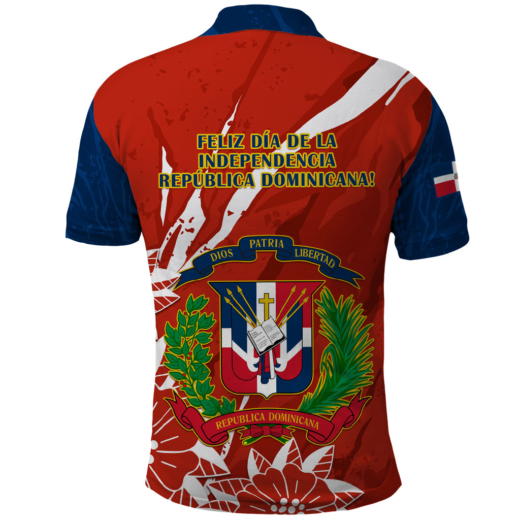 Dominican Republic Independence Day Polo Shirt Coat Of Arms With Bayahibe Rose - Wonder Print Shop