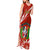 Dominican Republic Independence Day Tank Maxi Dress Coat Of Arms With Bayahibe Rose