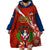 Dominican Republic Independence Day Wearable Blanket Hoodie Coat Of Arms With Bayahibe Rose