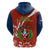 Dominican Republic Independence Day Zip Hoodie Coat Of Arms With Bayahibe Rose - Wonder Print Shop