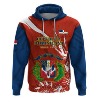Dominican Republic Independence Day Zip Hoodie Coat Of Arms With Bayahibe Rose - Wonder Print Shop