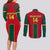Custom Cameroon Football Couples Matching Long Sleeve Bodycon Dress and Long Sleeve Button Shirt 2024 African Nations Go Champions Lion Style - Wonder Print Shop