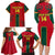 Custom Cameroon Football Family Matching Long Sleeve Bodycon Dress and Hawaiian Shirt 2024 African Nations Go Champions Lion Style - Wonder Print Shop
