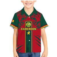 Custom Cameroon Football Family Matching Mermaid Dress and Hawaiian Shirt 2024 African Nations Go Champions Lion Style - Wonder Print Shop