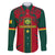 Custom Cameroon Football Family Matching Off Shoulder Long Sleeve Dress and Hawaiian Shirt 2024 African Nations Go Champions Lion Style - Wonder Print Shop