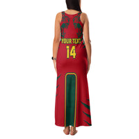 Custom Cameroon Football Family Matching Tank Maxi Dress and Hawaiian Shirt 2024 African Nations Go Champions Lion Style - Wonder Print Shop