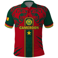 Custom Cameroon Football Polo Shirt 2024 African Nations Go Champions Lion Style - Wonder Print Shop