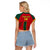 Custom Cameroon Football Raglan Cropped T Shirt 2024 African Nations Go Champions Lion Style - Wonder Print Shop