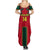Custom Cameroon Football Summer Maxi Dress 2024 African Nations Go Champions Lion Style