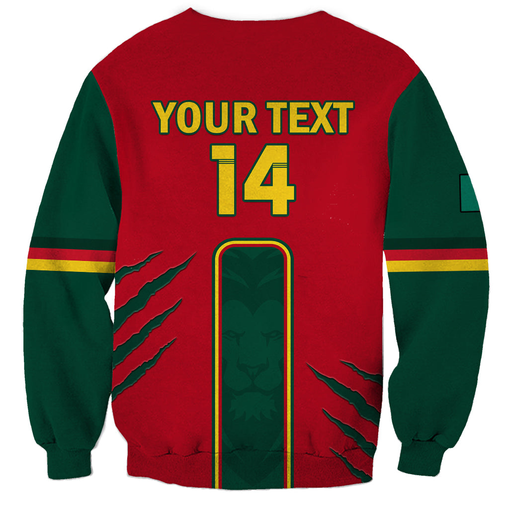 Custom Cameroon Football Sweatshirt 2024 African Nations Go Champions Lion Style - Wonder Print Shop