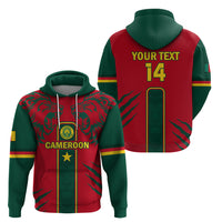 Custom Cameroon Football Zip Hoodie 2024 African Nations Go Champions Lion Style - Wonder Print Shop