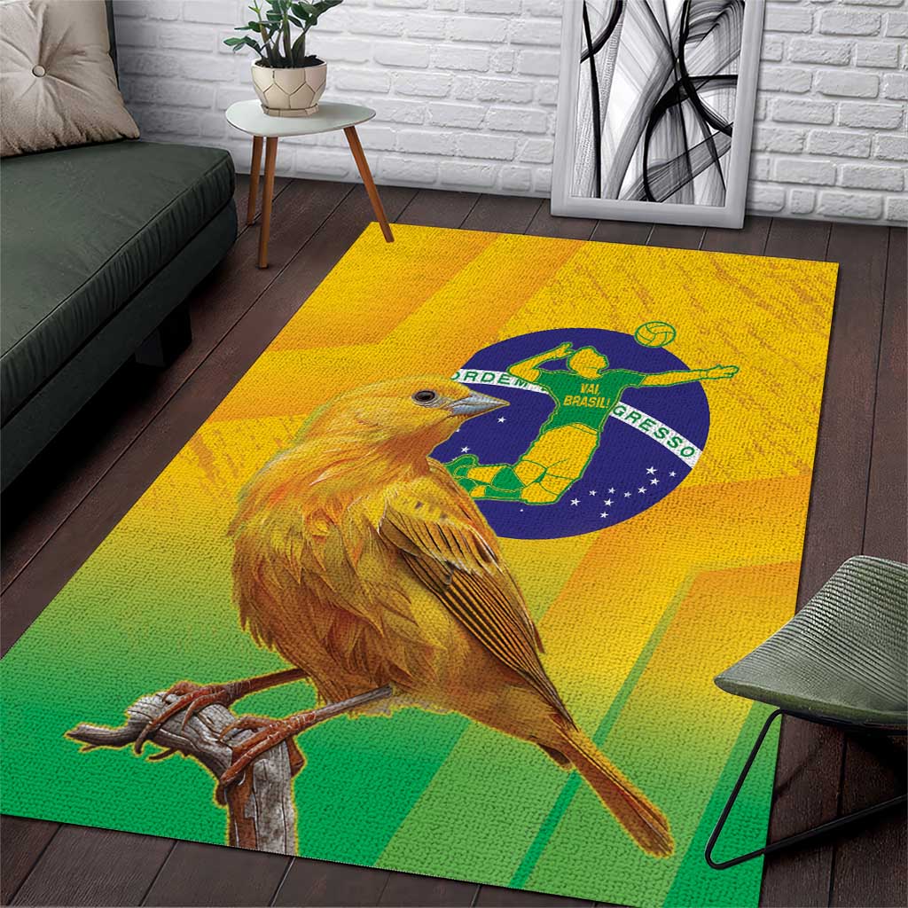 Brasil Volleyball Area Rug Go Champions Canario-da-terra