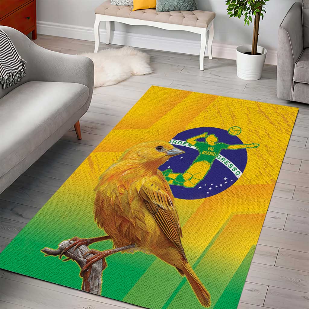 Brasil Volleyball Area Rug Go Champions Canario-da-terra
