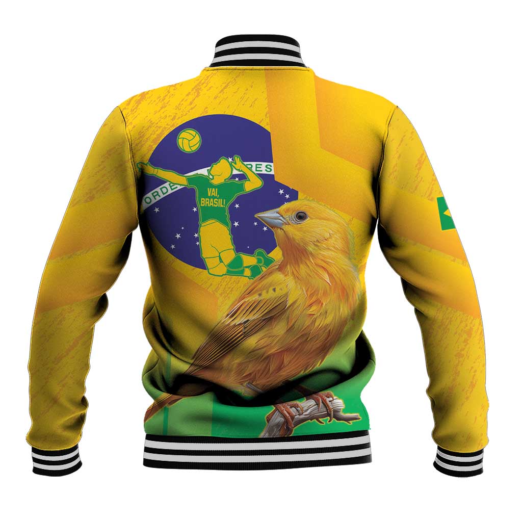 Brasil Volleyball Baseball Jacket Go Champions Canario-da-terra