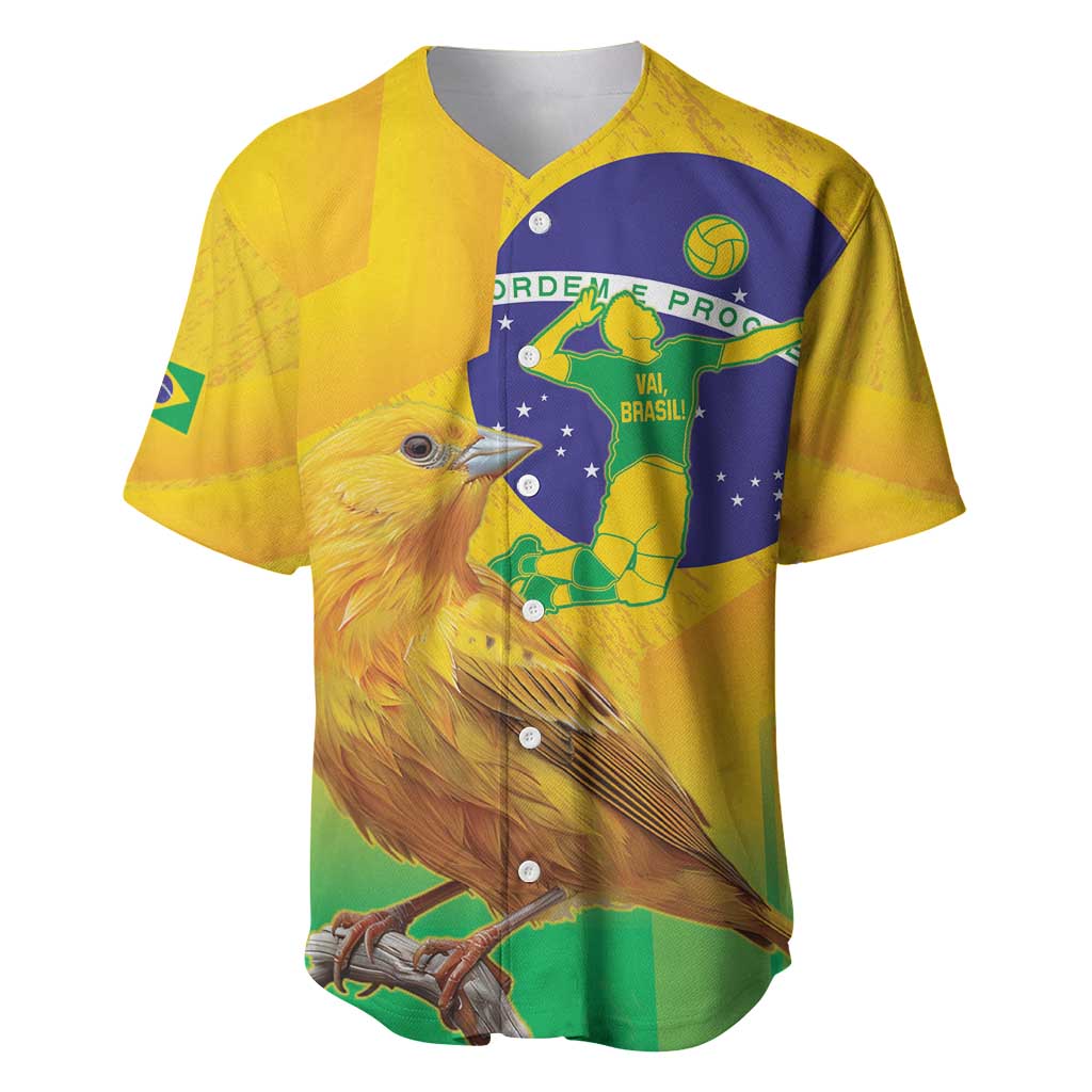 Brasil Volleyball Baseball Jersey Go Champions Canario-da-terra