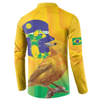 Brasil Volleyball Button Sweatshirt Go Champions Canario-da-terra