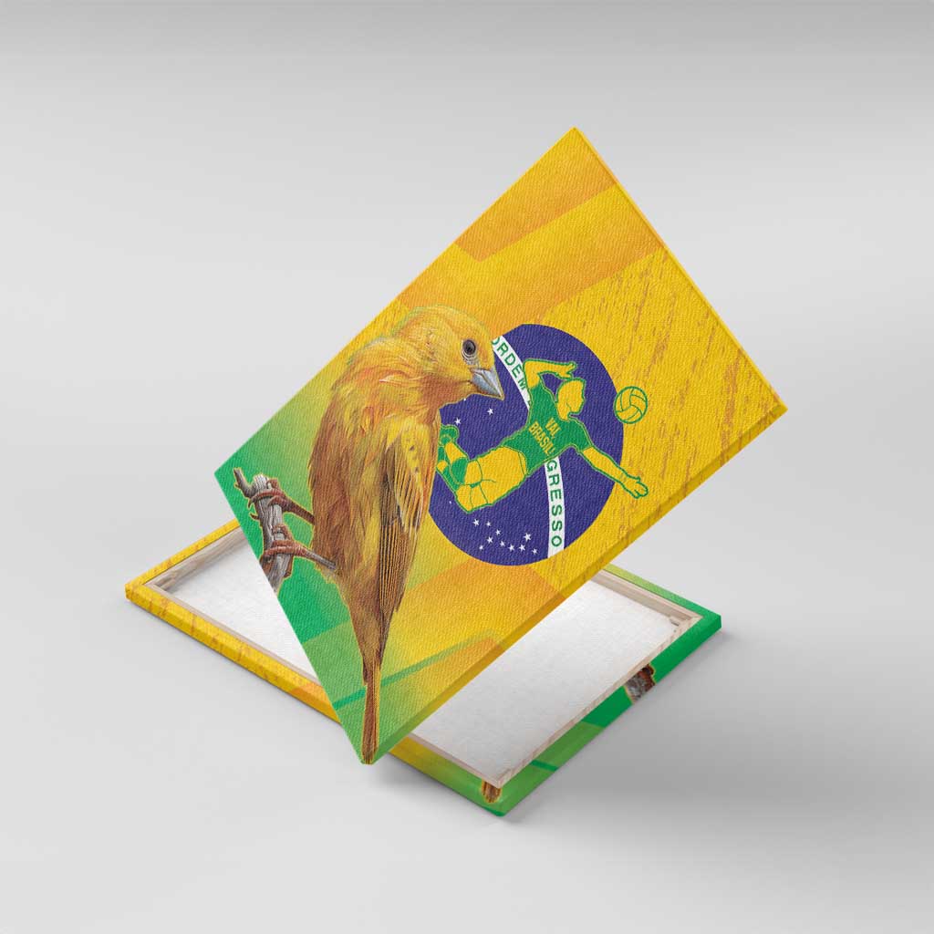 Brasil Volleyball Canvas Wall Art Go Champions Canario-da-terra