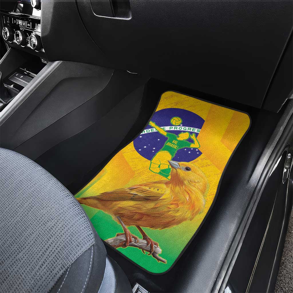 Brasil Volleyball Car Mats Go Champions Canario-da-terra