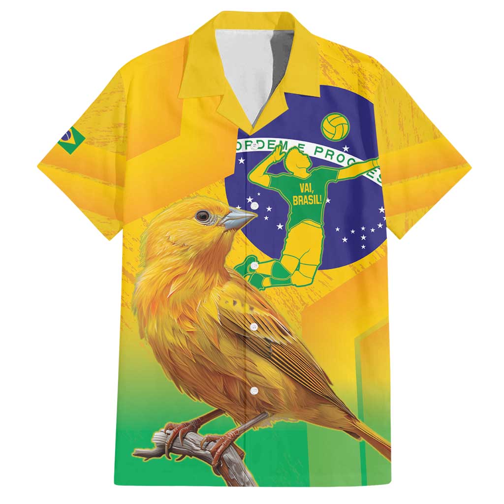 Brasil Volleyball Family Matching Summer Maxi Dress and Hawaiian Shirt Go Champions Canario-da-terra