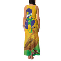 Brasil Volleyball Family Matching Tank Maxi Dress and Hawaiian Shirt Go Champions Canario-da-terra