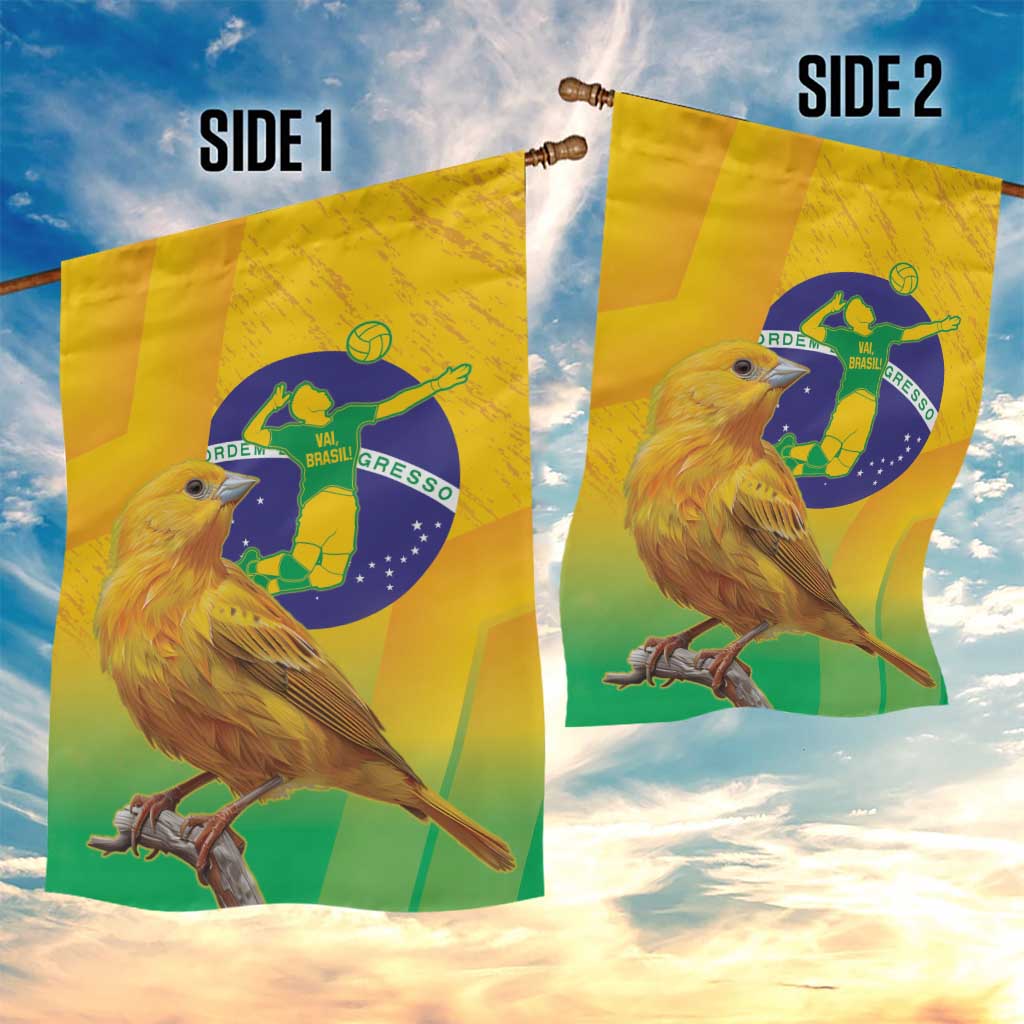 Brasil Volleyball Garden Flag Go Champions Canario-da-terra