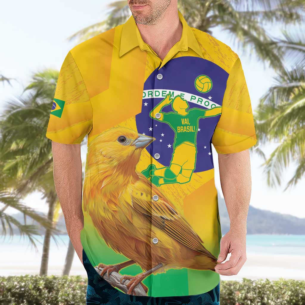 Brasil Volleyball Hawaiian Shirt Go Champions Canario-da-terra