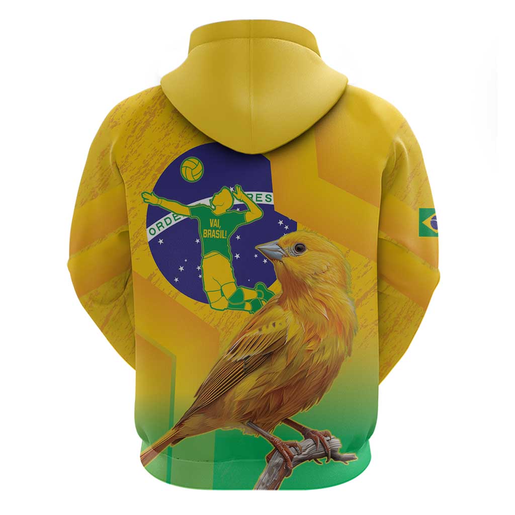 Brasil Volleyball Hoodie Go Champions Canario-da-terra