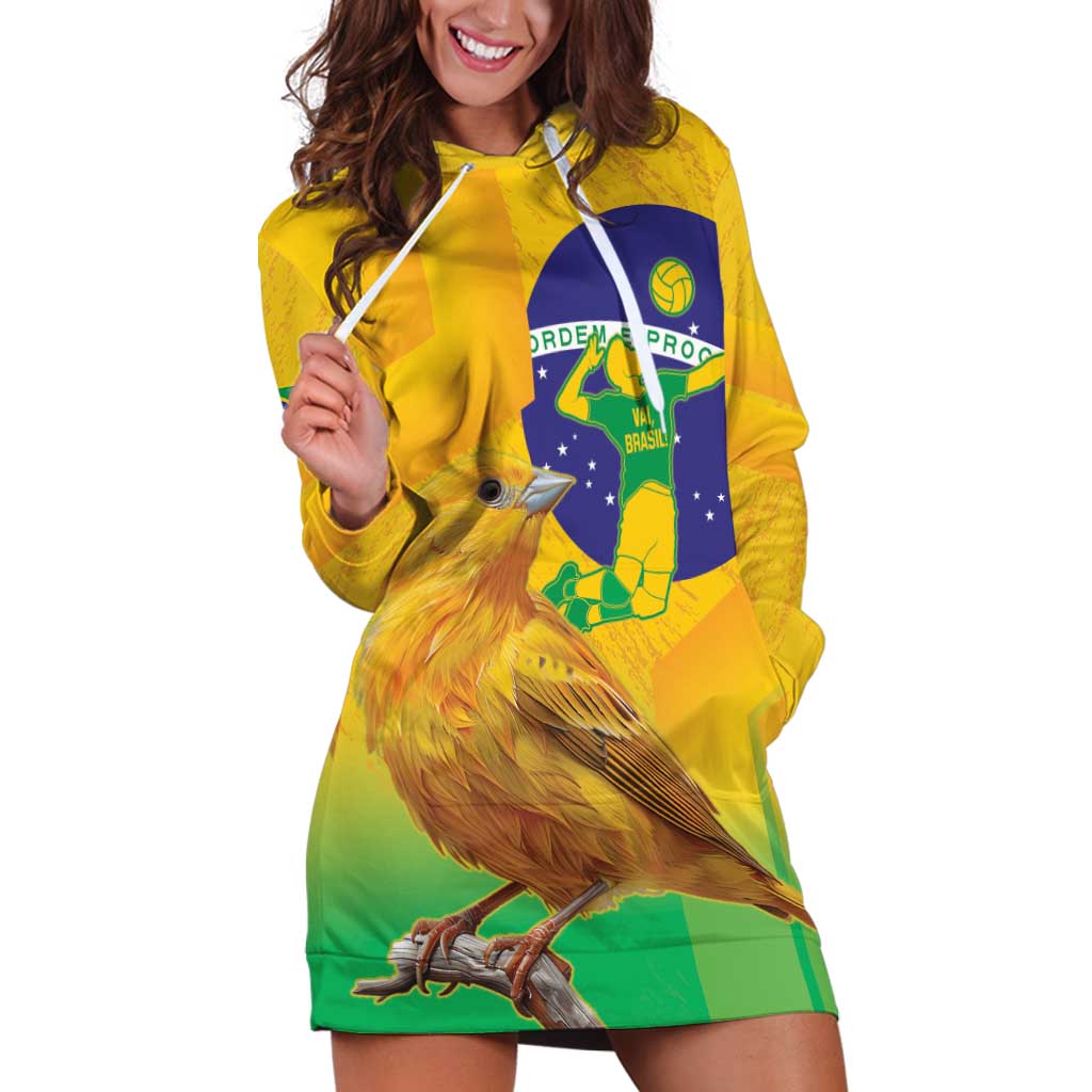 Brasil Volleyball Hoodie Dress Go Champions Canario-da-terra