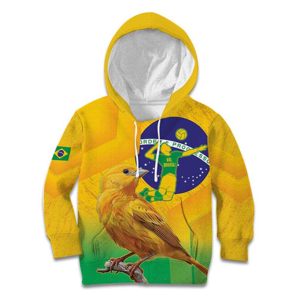 Brasil Volleyball Kid Hoodie Go Champions Canario-da-terra