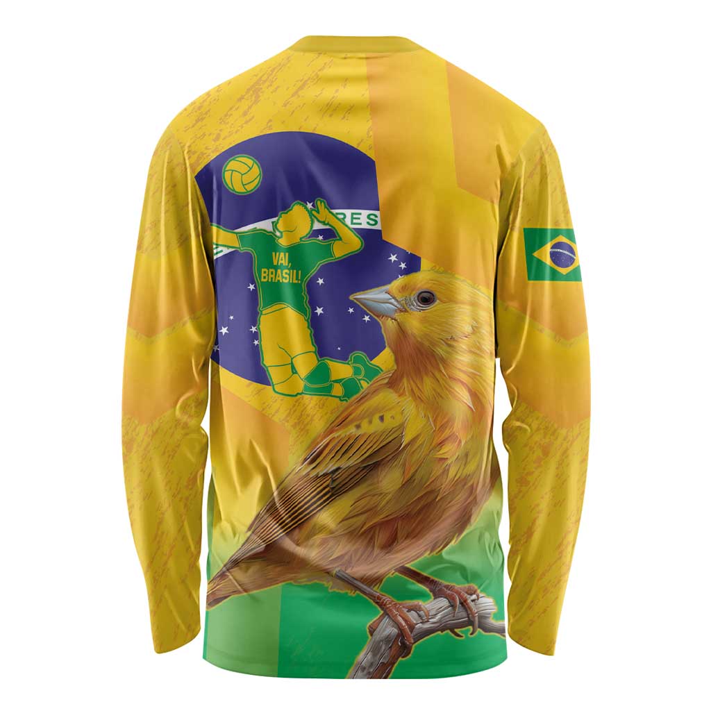 Brasil Volleyball Long Sleeve Shirt Go Champions Canario-da-terra
