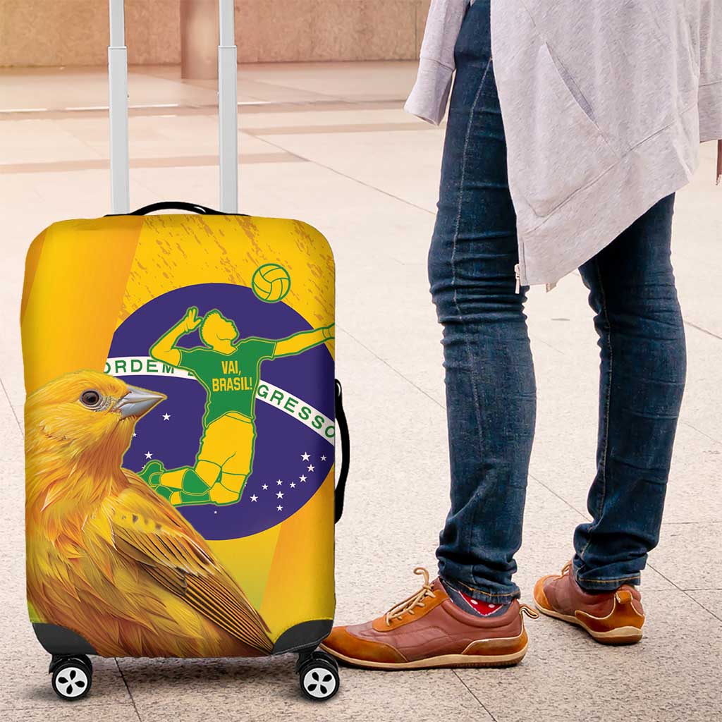 Brasil Volleyball Luggage Cover Go Champions Canario-da-terra