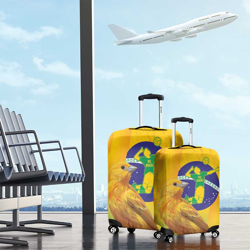 Brasil Volleyball Luggage Cover Go Champions Canario-da-terra