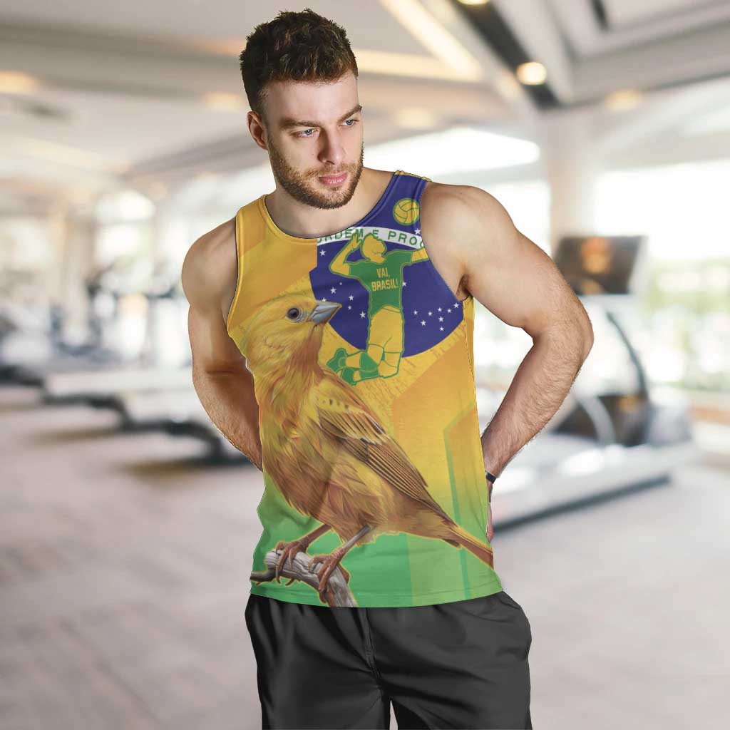 Brasil Volleyball Men Tank Top Go Champions Canario-da-terra